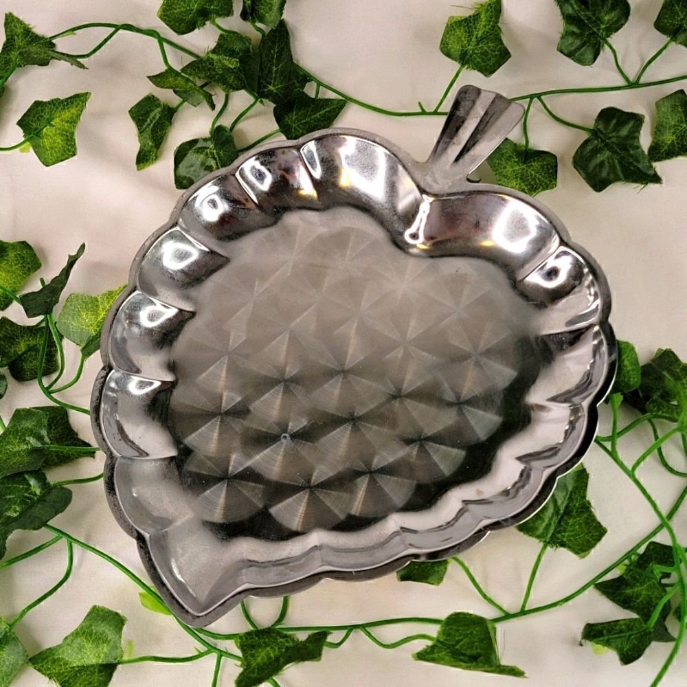 Vintage Silverplated Leaf Appetizer Serving Tray